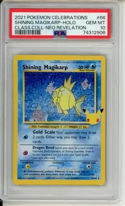PSA 10 GEM MINT Magikarp 66 Classic Collection Celebrations Pokemon Card - Image 1