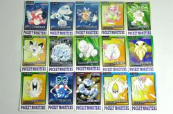 Pokemon card Carddass Lot15 Glossy Japanese Lickitung Slowbro Meowth Starmie etc - Image 1
