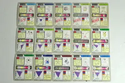 Pokemon card Carddass Lot15 Glossy Japanese Lickitung Slowbro Meowth Starmie etc - Image 2