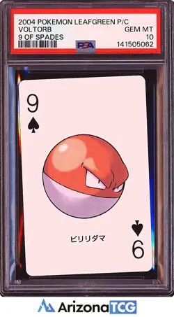 Pokemon 2004 Voltorb 9 Of Spades LeafGreen Playing Cards Japanese PSA 10 - Image 1