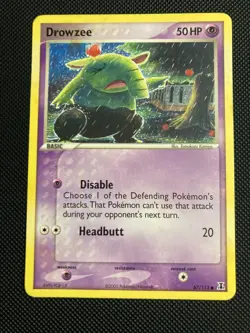 Pokemon TCG Drowzee 67/113 Delta Species Common Card (MP/HP) 2005 - Image 1