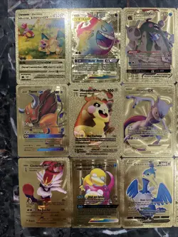 Pokemon Pikachu Gold Foil Cards All Different Cards Types 17 Cards In Total - Image 2