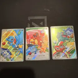 Pokemon TCG First Partner Squirtle Charmander Bulbasaur promo 3 Card Lot - Image 1