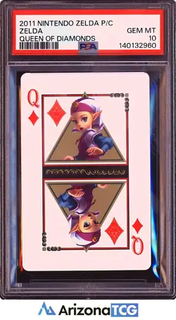The Legend Of Zelda 2011 Zelda Queen Of Diamonds Zelda Playing Cards PSA 10 - Image 1