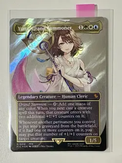 Yuna, Grand Summoner (Borderless) (Surge Foil) Commander: Final Fantasy Foil - Image 1