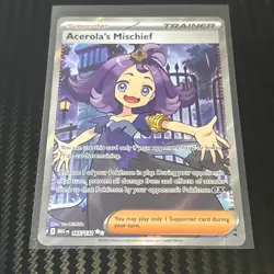 Pokemon TCG Acerola's Mischief 165/132 Me01: Mega Evolution Holo NM/M - Image 1