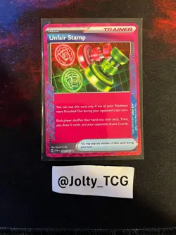 Pokemon TCG Twilight Masquerade Unfair Stamp 165/167 Ace SPEC Rare Holo - Image 1