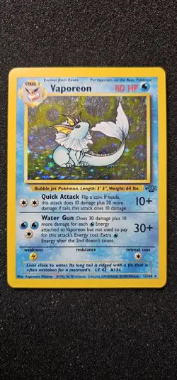 Pokemon TCG - Vaporeon - 12/64 - Holo Unlimited Jungle Unlimited [Moderate Play] - Image 1