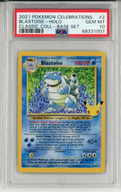 2021 Pokemon Celebrations 2 Blastoise Holo Classic Collection PSA 10 Gem Mint - Image 1
