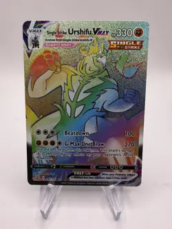 Single Strike Urshifu VMAX 167/163 Rainbow Secret Rare Pokemon Battle Styles NM - Image 1