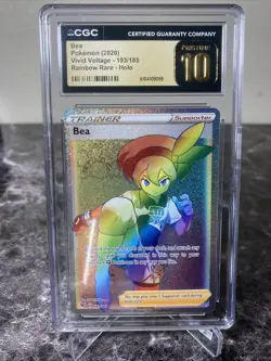 2020 Pokemon Bea Vivid Voltage 193/185 Rainbow Rare CGC PRISTINE 10 MINT! - Image 1