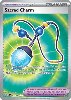 [ FULL ART ] Sacred Charm - 122/094 - Ultra Rare Pokemon Phantasmal Flames - Image 1