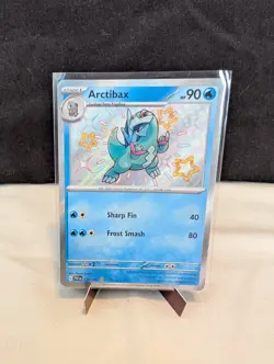 Arctibax 129/091 Baby Shiny Holo Rare Pokemon TCG Scarlet + Violet Paldean Fates - Image 1