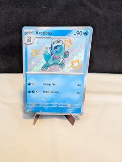 Arctibax 129/091 Baby Shiny Holo Rare Pokemon TCG Scarlet + Violet Paldean Fates - Image 2