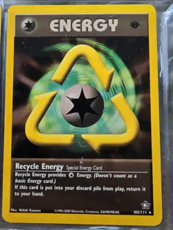 Pokemon Recycle Energy Special Energy Neo Genesis 105/111 2000 Rare 1st Ed Engl… - Image 1