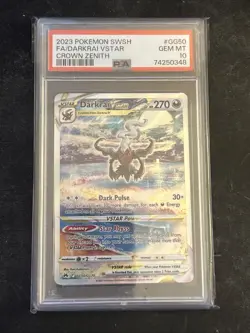 Pokemon Darkrai VSTAR #GG50/GG70 Crown Zenith: Galarian Gallery PSA 10 GEM MINT - Image 1