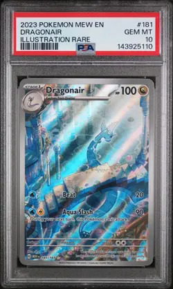 2023 POKEMON MEW EN-151 ILLUSTRATION RARE #181 DRAGONAIR PSA 10 - Image 1