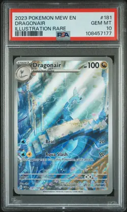2023 POKEMON MEW EN-151 ILLUSTRATION RARE #181 DRAGONAIR PSA 10 - Image 1