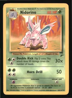 Nidorino 54/130 Uncommon Base Set 2 Pokemon Lightly Played - Image 1