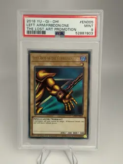 Left Arm of the Forbidden One PSA 9 MINT Exodia - YuGiOh LART-EN005 - Image 1
