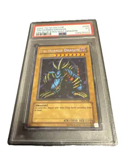2002 Yu-Gi-Oh! Tri Horned Dragon LOB-000 Psa 3 Leg. Blue Eyes Wht. Dragon (RARE) - Image 3