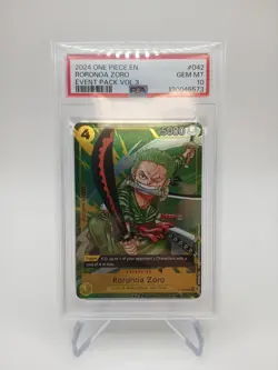 2024 ONE PIECE P-042 EVENT PACK VOL 3 PROMO RORONOA ZORO PSA 10 - Image 1