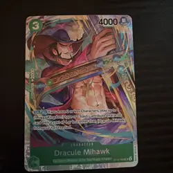 One Piece TCG Dracule Mihawk ST12-003 SR NM English Green Zor& Sanji Deck - Image 1