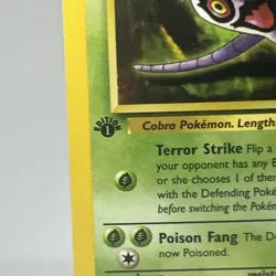 First Edition Arbok Fossil 31/62 Uncommon Non Holo 1999 LP Pokemon TCG Card - Image 2