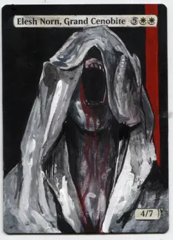 Elesh Norn, Grand Cenobite Altered Art Magic The Gathering Hand Painted Card - Image 1