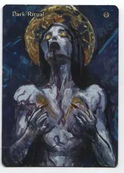 Dark Ritual Altered Art Magic The Gathering Hand Painted Card - Image 1