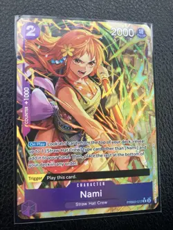 One Piece Card Game Nami PRB02-012 Special 2000 Power 2 Cost Bandai - Image 1