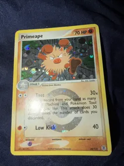 Primeape Pokemon Card FireRed & LeafGreen 2004 Holo TCG 28/112 - Image 1