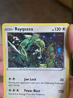 POKEMON RAYQUAZA SWSH029 BLACK PROMO STAR COSMOS HOLOFOIL NM CARD - Image 3