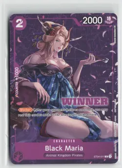 Black Maria (Tournament Pack Vol. 2) [Winner] ST04-011 One Piece Promotion Cards - Image 1