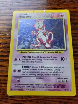 Mewtwo Base Set Holographic 10/102 Pokemon Card PL*** - Image 1