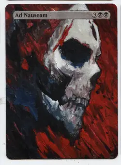 Ad Nauseam Altered Art Magic The Gathering Mtg Hand Painted Card - Image 1