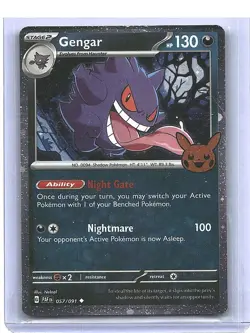 Pokemon TCG Gengar Cosmos Holo Card #57/91 Halloween Trick or Trade 2024 - Image 1
