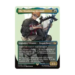 WotC Universes Beyond: FIN The Wandering Minstrel (Borderless) (Surge Foil NM - Image 1