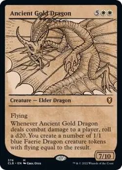 Ancient Gold Dragon (Showcase) Commander Legends Battle for Baldur's Gate 376 NM - Image 1