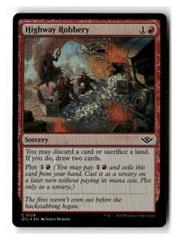 Highway Robbery 129 Outlaws of Thunder Junction Magic: The Gathering Foil LP - Image 1