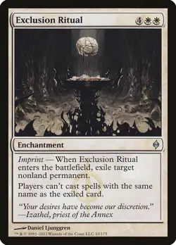 1x Exclusion Ritual FOIL New Phyrexia NM x1 Mtg Magic the Gathering Changie - Image 1