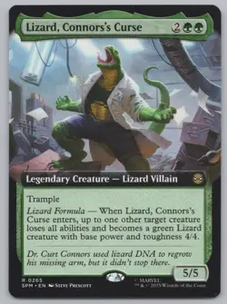 MTG - FOIL Lizard, Connors's Curse (Extended Art) - Spider-Man (SPM) -F667 - Image 1