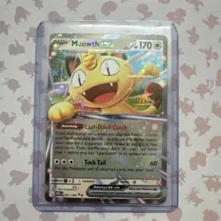 MEOWTH EX 62/88 Pokemon TCG Rare Holographic Perfect Order NM - Image 1