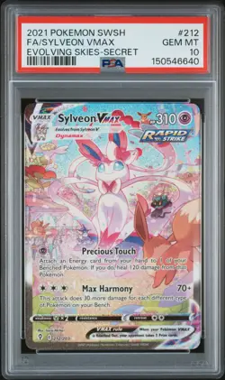 2021 POKEMON SWORD & SHIELD EVOLVING SKIES SECRET FULL ART/SYLVEON VMAX PSA 10 - Image 1