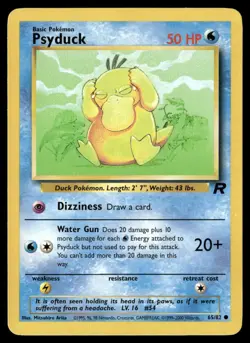 Psyduck 65/82 Common Team Rocket Pokemon Near Mint - Image 1