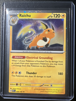 Pokemon Raichu 026/165 Cosmos Holo 151 Sam's Club Exclusive Near Mint - Image 1