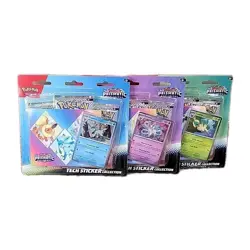 3 Pokemon Prismatic Evolutions Tech Sticker Collection Blister Sealed - Image 1