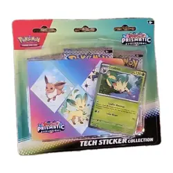 3 Pokemon Prismatic Evolutions Tech Sticker Collection Blister Sealed - Image 3