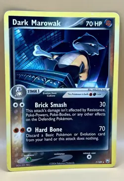 Dark Marowak 7/109 – Team Rocket Returns (Rare) - MP - Vintage 2004 Pokemon TCG - Image 1
