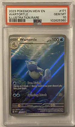 Pokemon Wartortle Illustration Rare 171/165 Scarlet & Violet 151 Holo PSA 10 - Image 1